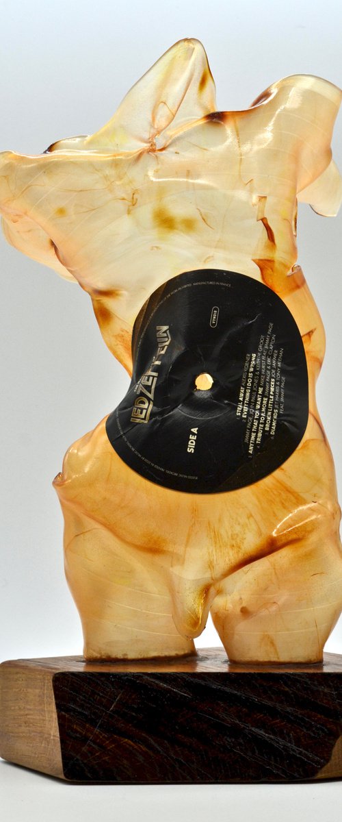 Vinyl Music Record Sculpture - "Theft of Fire (male)" by Seona Mason