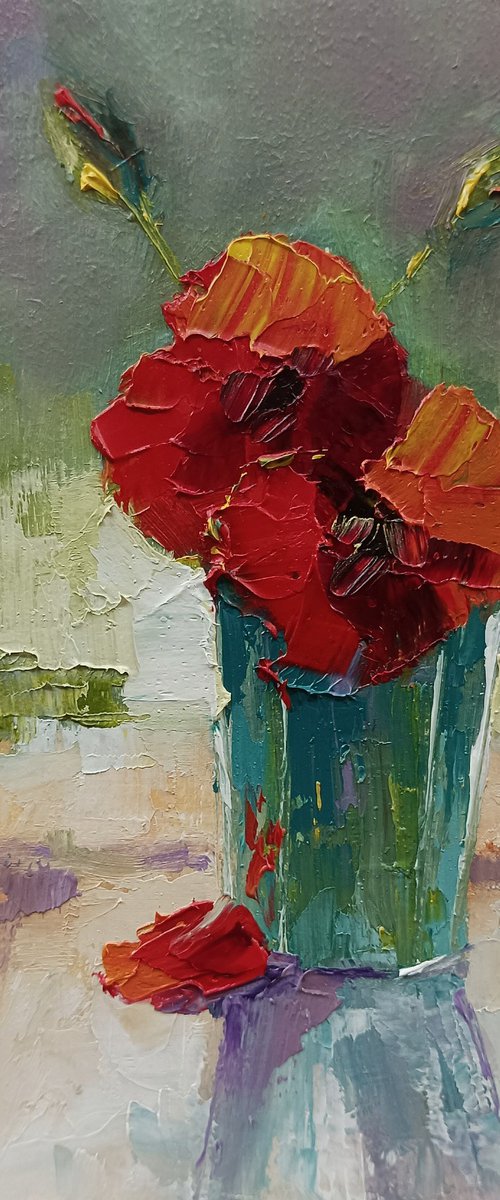 Still life with red poppy by Marinko Šaric