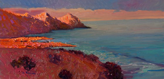 Evening on Pacific Ocean
