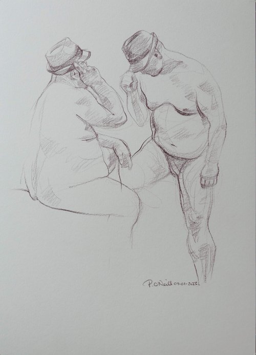 standing male nude 2 poses by Rory O’Neill
