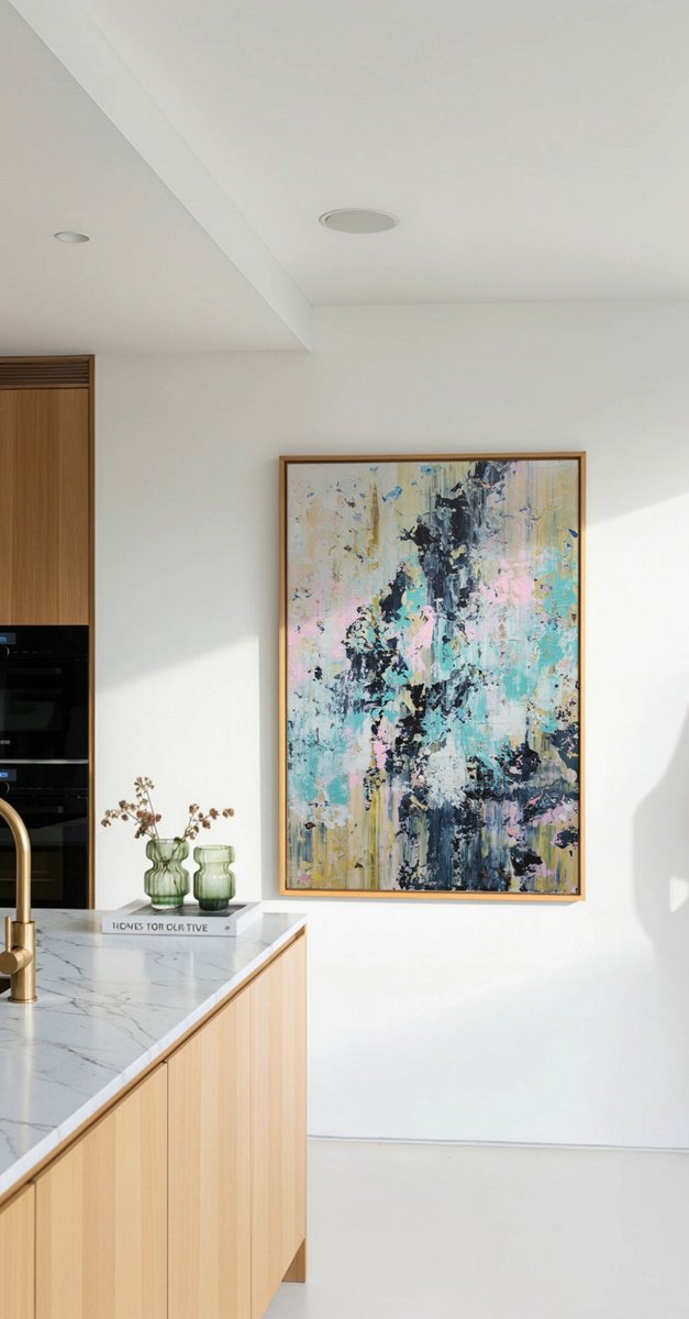 Abstract Acrylic Painting By Alex Senchenko, 39 X 59, Abstract 2453, Original Artwork