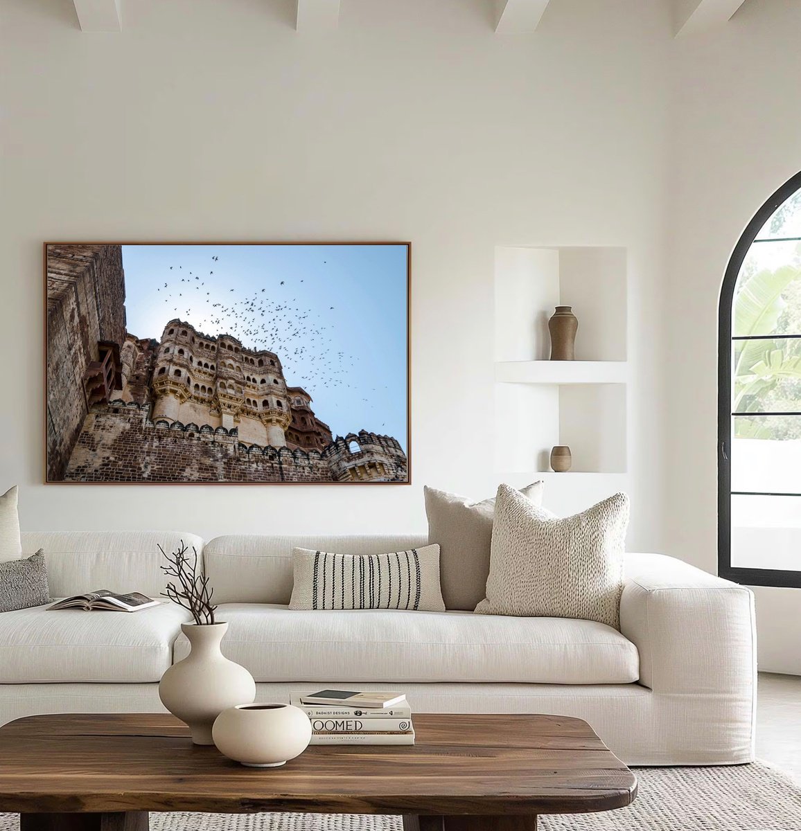 Photorealistic Cityscapes Photograph By Serge Horta, 40 X 27", Jodhpur Fort, Original Artwork