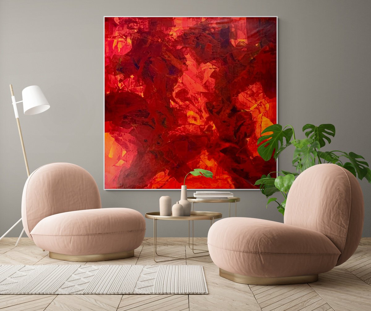 Red abstract 4424 Terra M by Anita Kaufmann