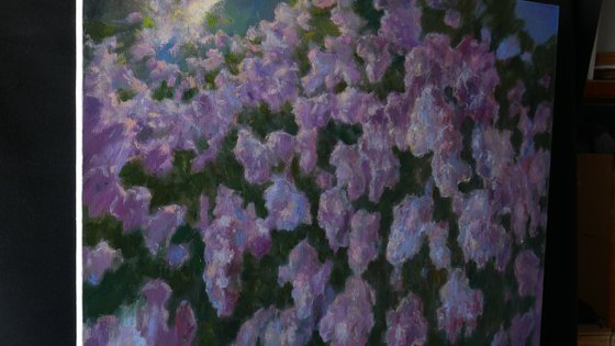 May Night In The Blooming Garden - Lilacs painting