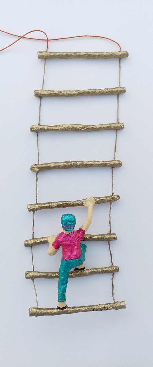 Girl Climbing Ladder by Shweta  Mahajan