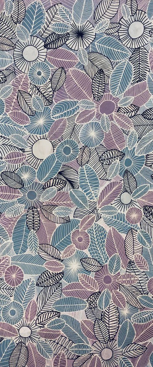 Flowers and leaves - CZ19031 by Carol Zsolt