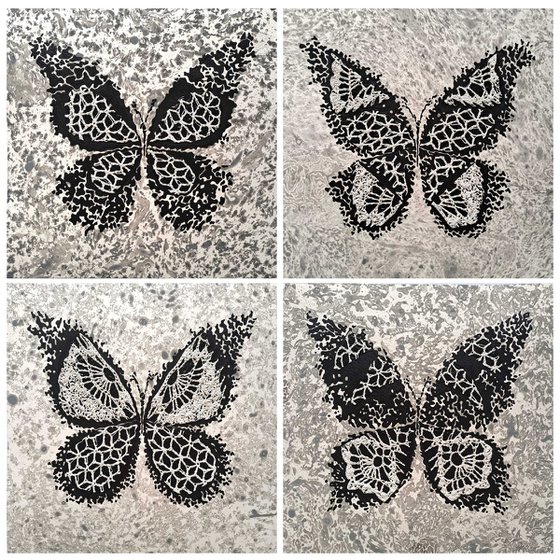 Set of 4 «Lacy Butterflies»