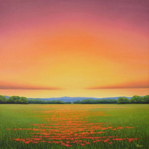 Vibrant Field of Flowers by Suzanne Vaughan