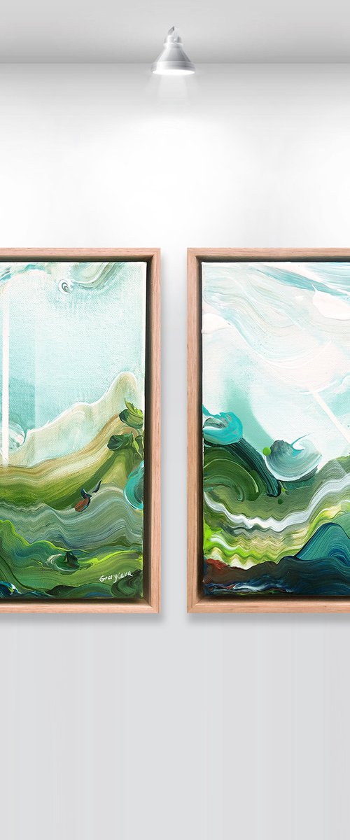 'Country no.44' diptych - FRAMED by Tatiana Georgieva