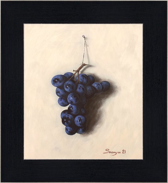 Grape Oil painting (35x38cm, oil on panel)