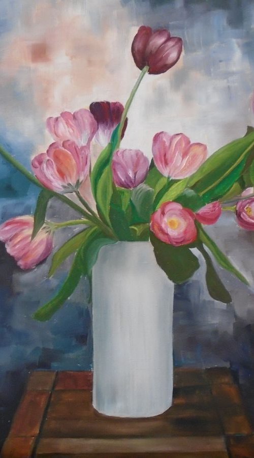 Mothers Tulips by Timea  Valsami