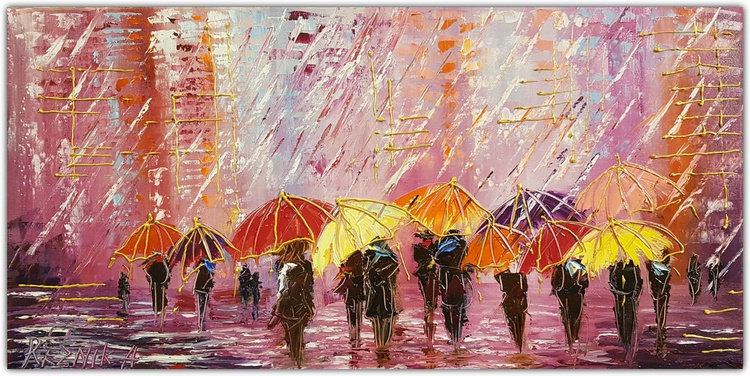 Colorful Rainy Day 30 60 By Anna Reznik Artfinder