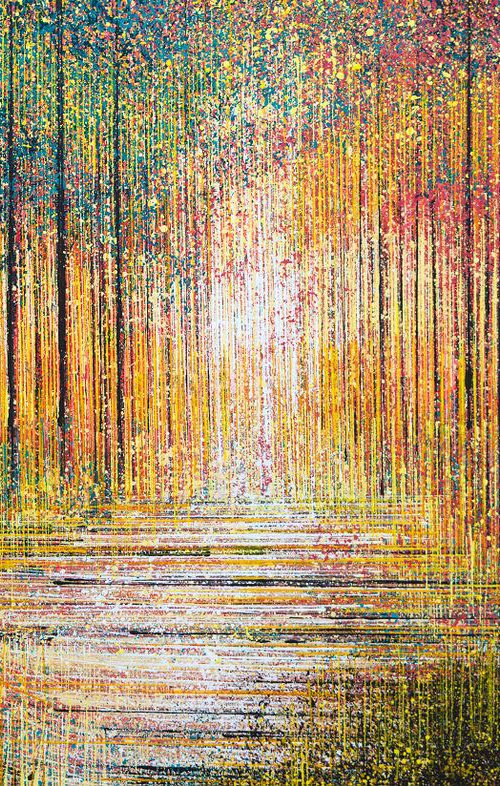 Spring Trees In Warm Evening Light by Marc Todd