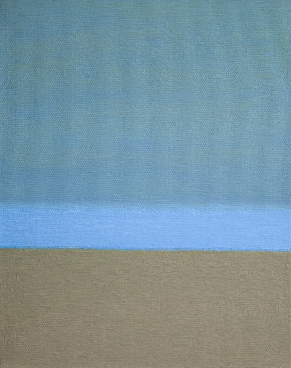 Abstract Landscape Oil Painting By Thomas Hjelm, 10 X 13", This Is The End, Original Artwork