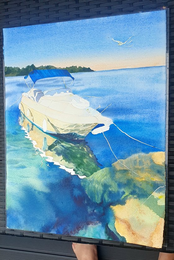 Quite bay in Mediterranean