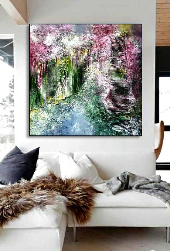 Shades of Pink 80x80cm