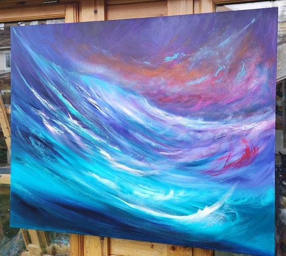 Wild Seas - Large Emotional Seascape, Art