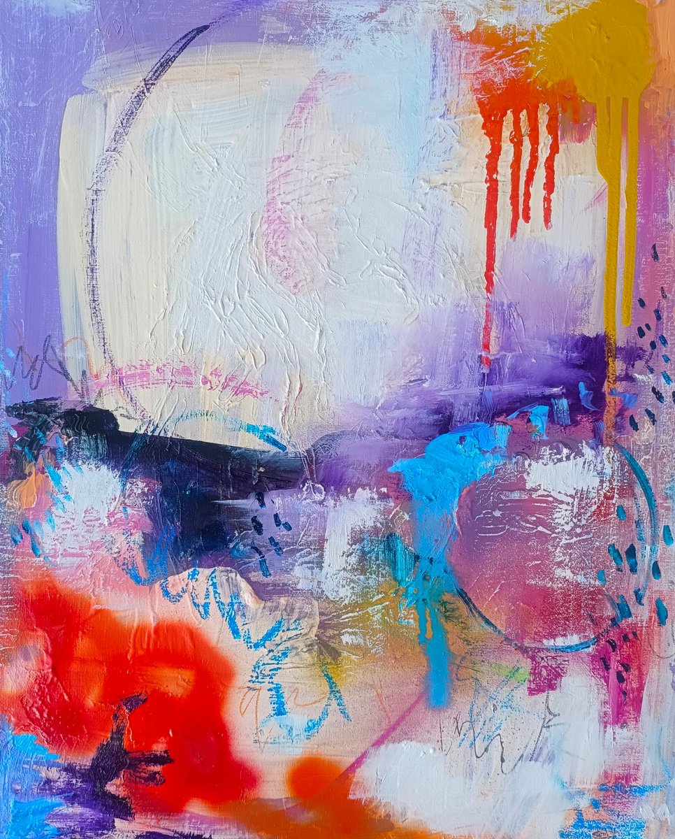 Abstract Painting By Evgenia Smirnova, 16 X 20, The Colors Of Happiness N5, Original Artwork