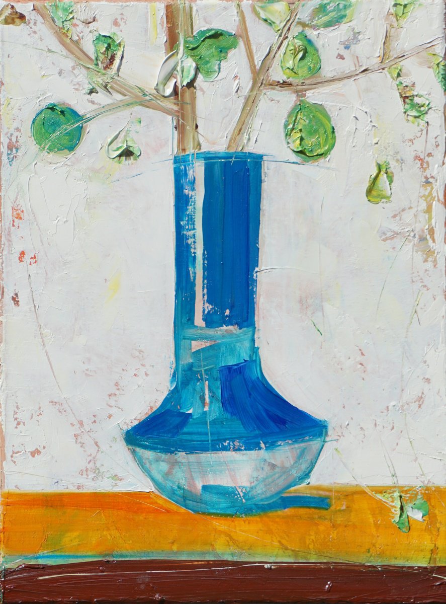 Blue Vase 12x16in (30x40 cm) by jelena b