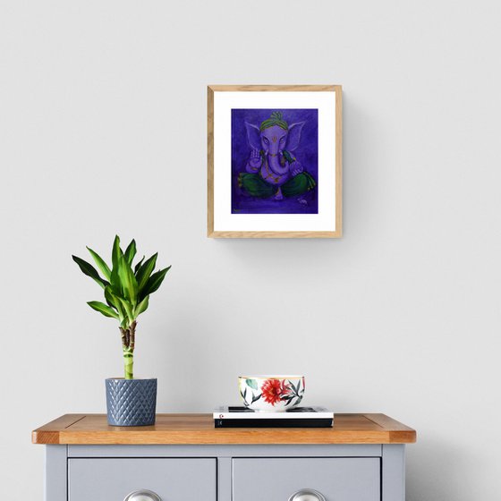 Purple Ganesha painting- 10