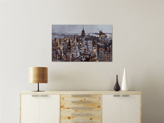 New York City - morning urban landscape painting