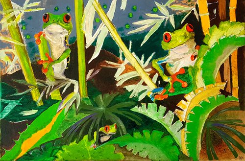 Happy frogs by Kathrin Flöge
