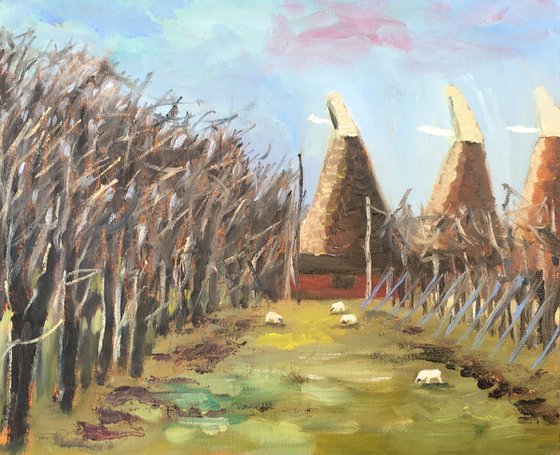 Kentish hop farm.