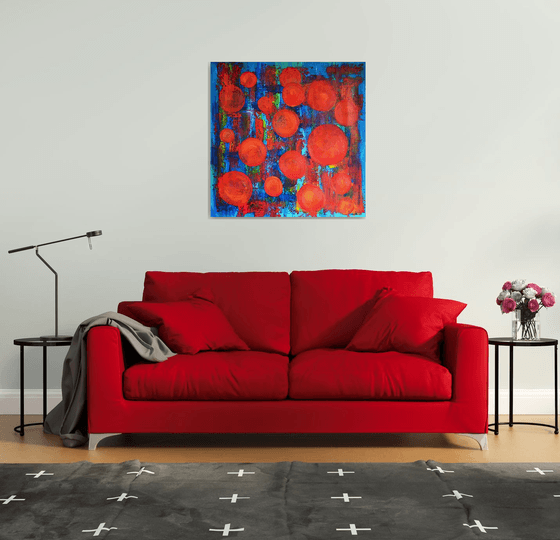 Abstract poppies