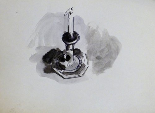 Still Life: Candle, 30x23 cm by Frederic Belaubre