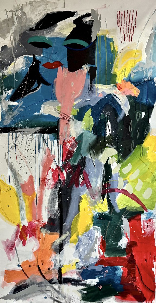 Abstract Acrylic Painting By Tanya Lytko, 43 X 83", "Fragrance", Original Artwork