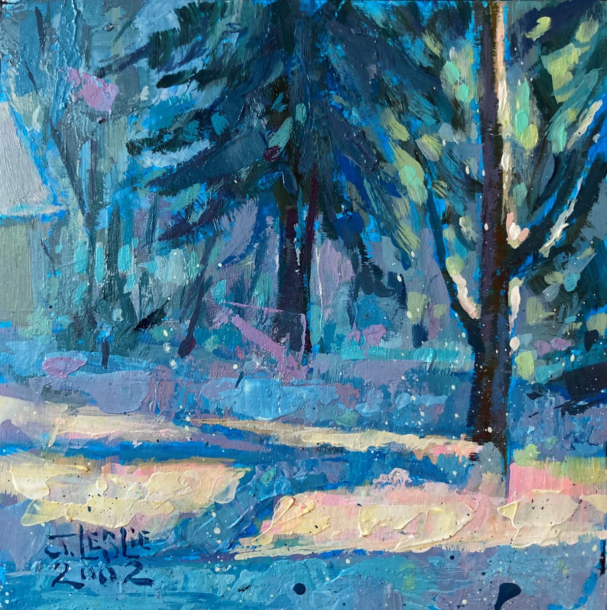  Streetlight On Fresh Snow By Jimmy Leslie, 4 X 4, Artwork For Sale On Artfinder