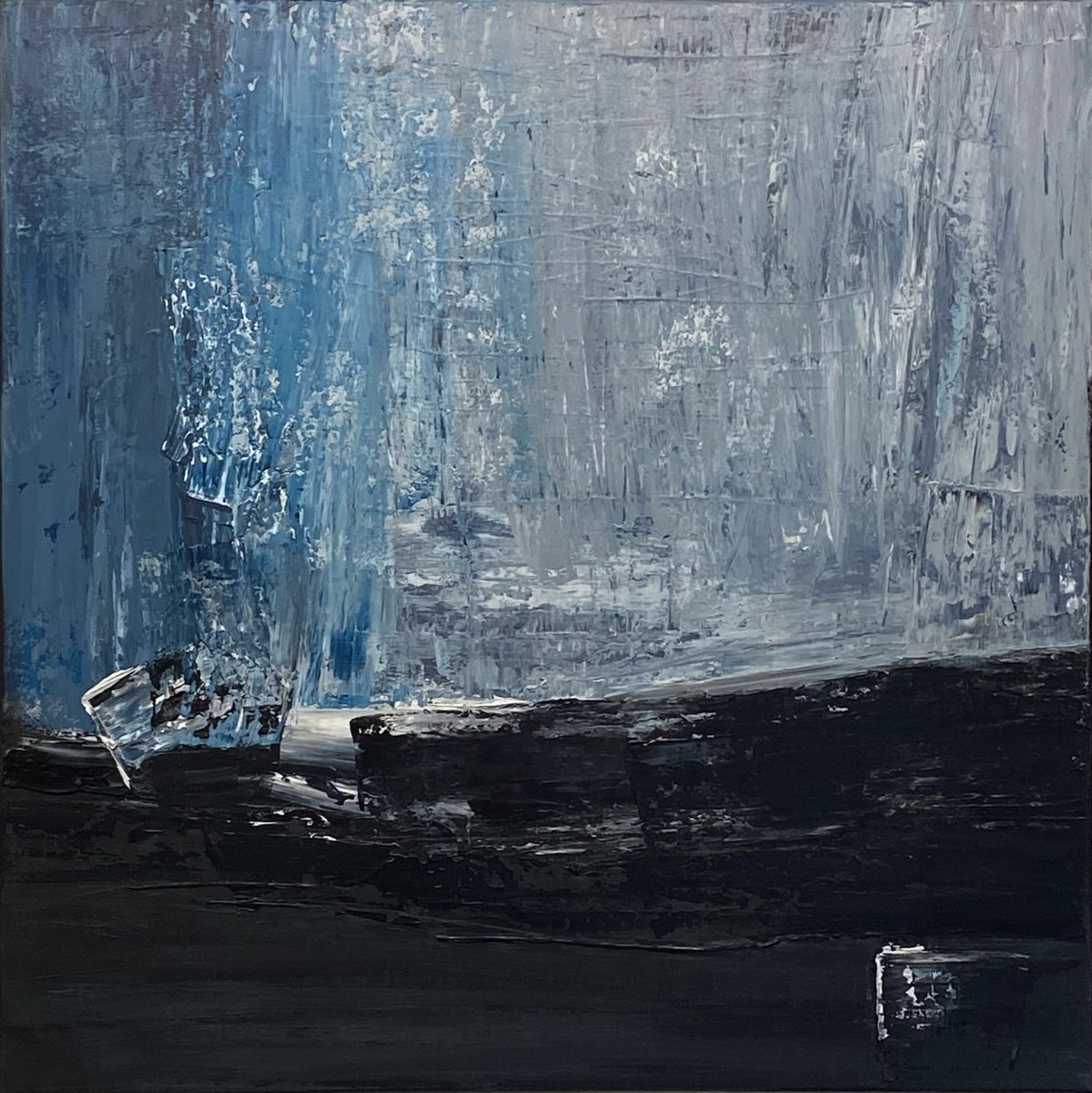Ice Blue (Ready to hang - Free shipping) by Klara Gunnlaugsdottir