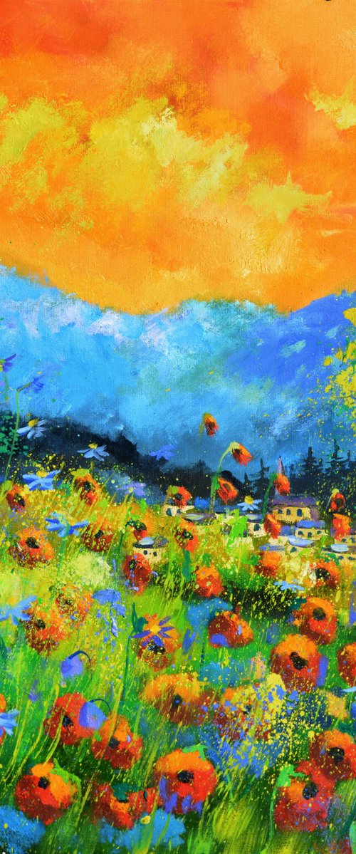 Red poppies in my countryside by Pol Henry Ledent