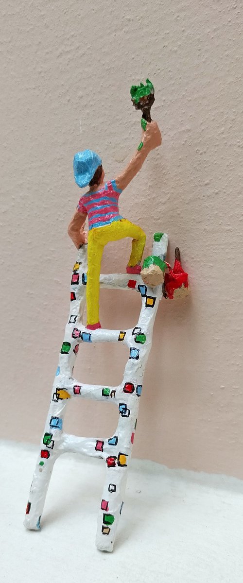 Painter on a ladder by Shweta  Mahajan