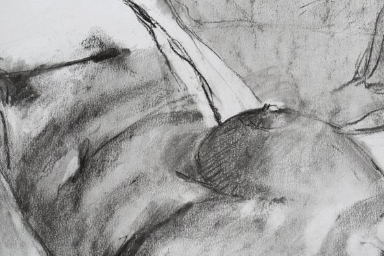 Nude lying study