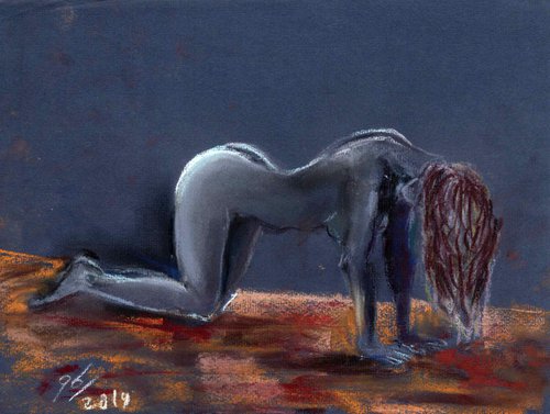 Royal Blue Nude 07 by Gennadi Belousov