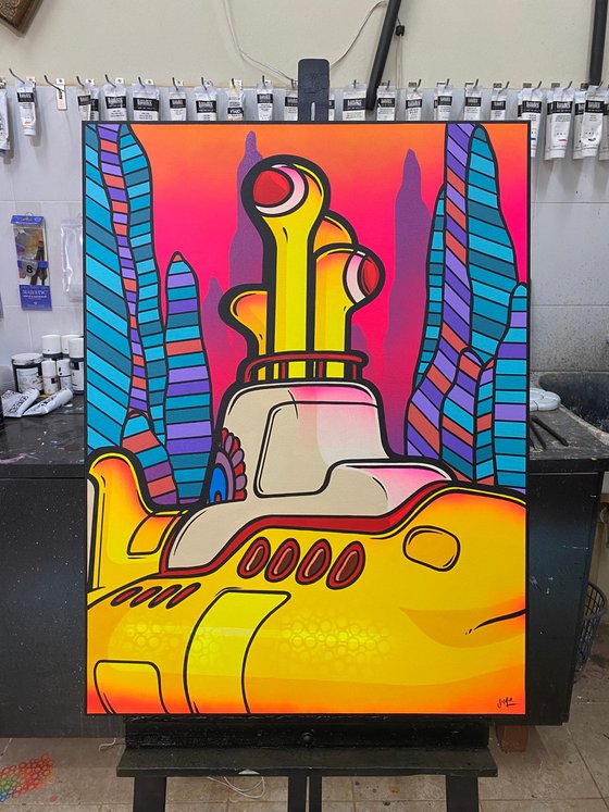 Yellow Submarine on Pink