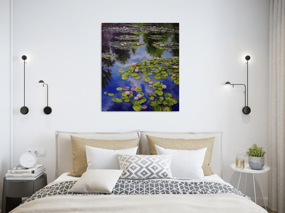 "Pond with water lilies"