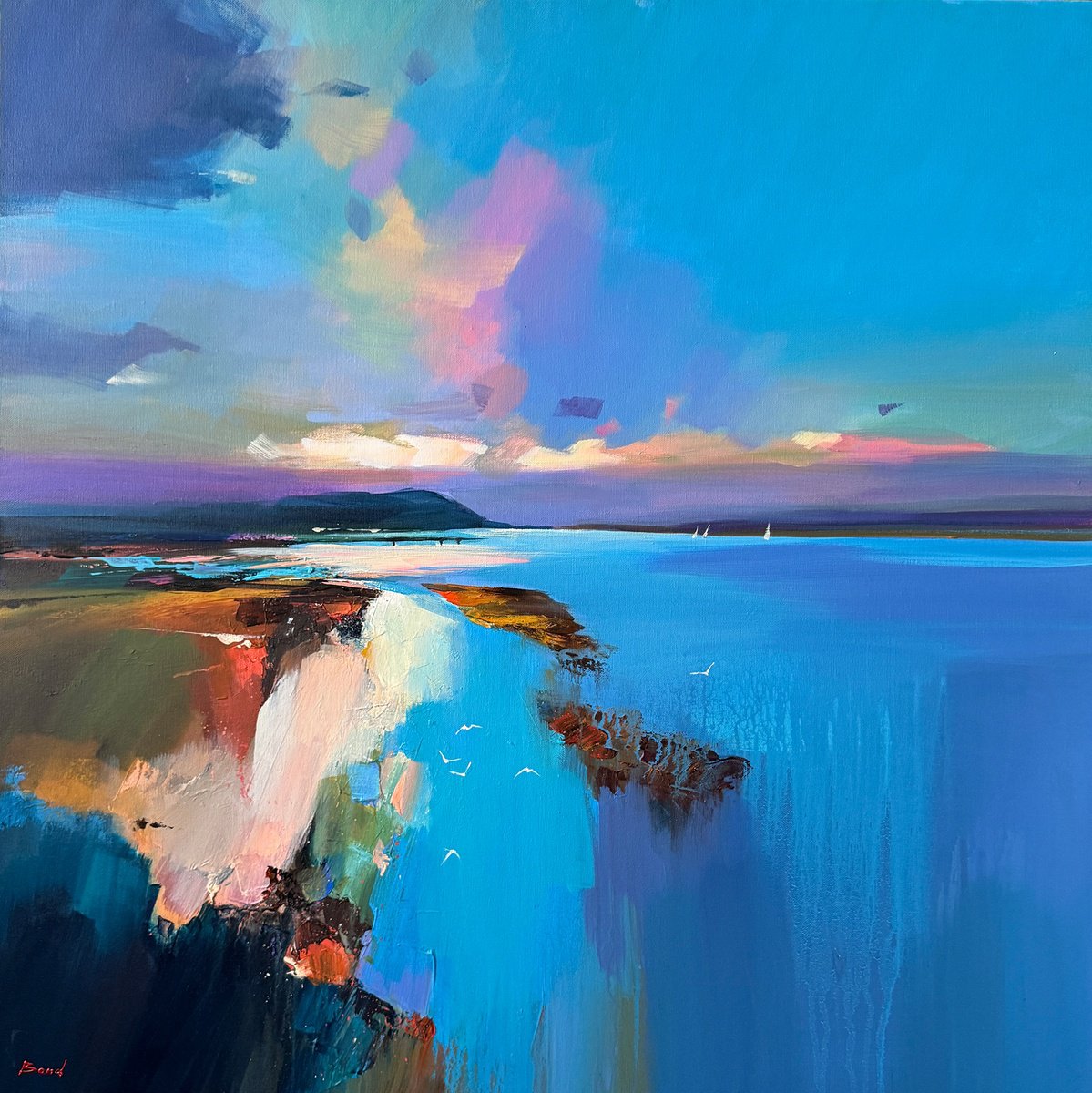 Blue Opulence By Tetiana Bond, 31 X 31, Artwork For Sale On Artfinder