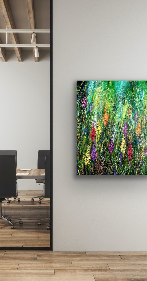 Spring Meadow Lupine Garden by Pooja Verma