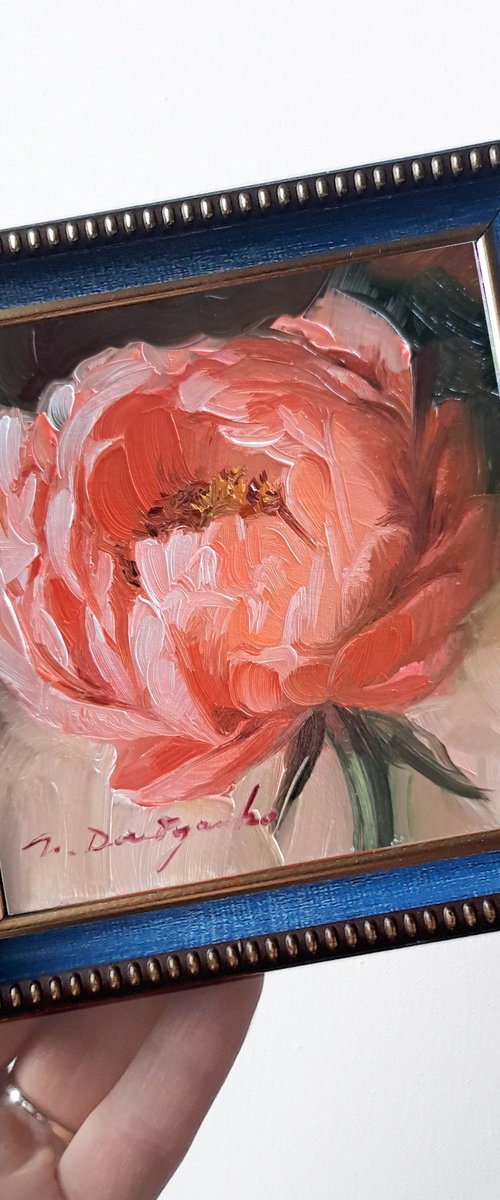 Peony flower by Nataly Derevyanko