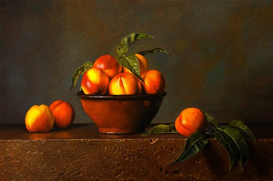 Nectarines and Terracotta Bowl