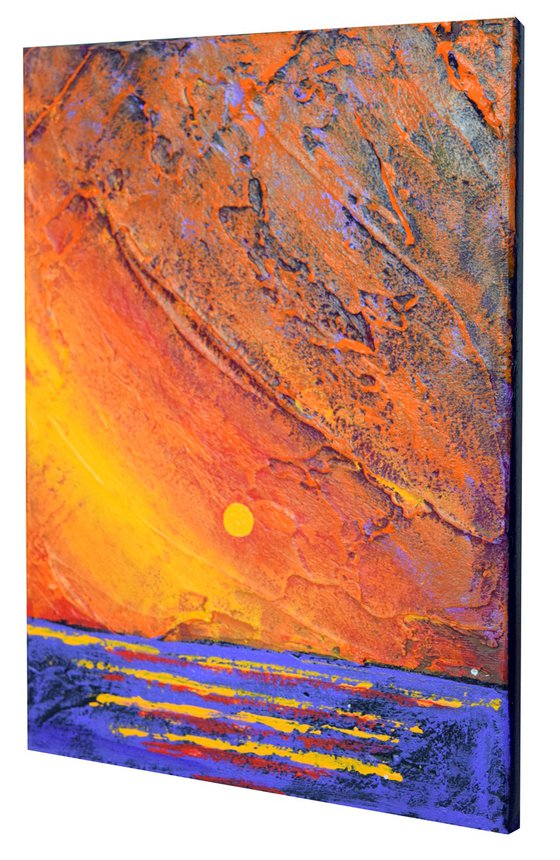 Sky on Fire seascape painting