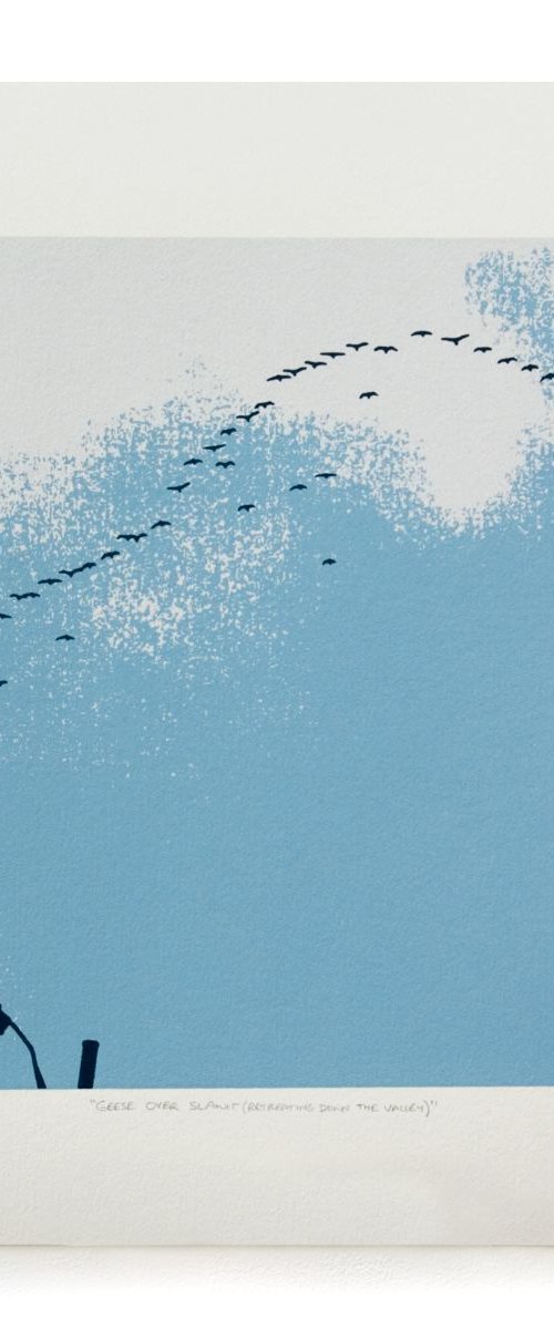 Geese Over Slawit (Retreating down the valley) by Dan Booth