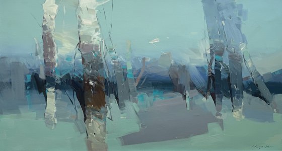 Birches in Moonlight