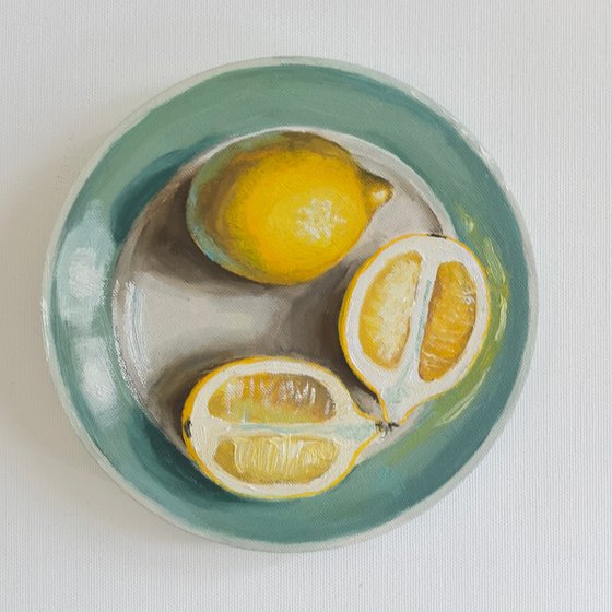 Lemons on plate