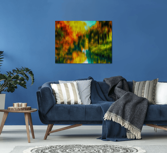 Autumn River - Autumnal Abstract Landscape Limited Edition Canvas Photograph Print #1/10