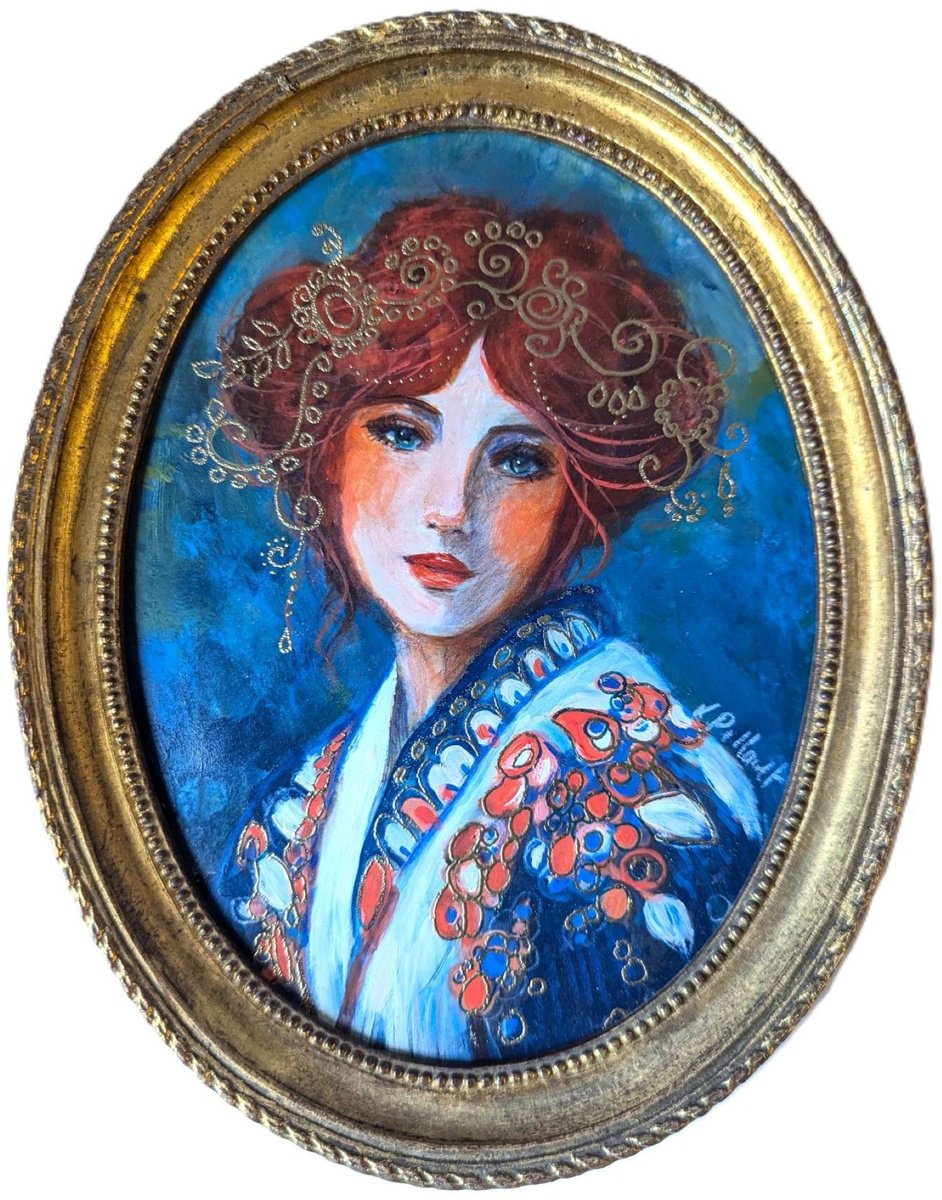 Illustrative Acrylic Painting , Anouka By Loetitia Pillault, 8 X 10, Artwork For Sale On Artfinder