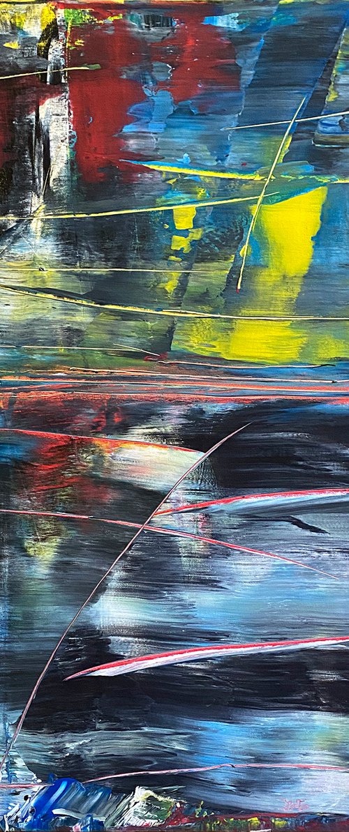 "Hot and Bothered" - Original PMS Large Abstract Acrylic Painting On Canvas - 36" x 36" by Preston M. Smith (PMS)