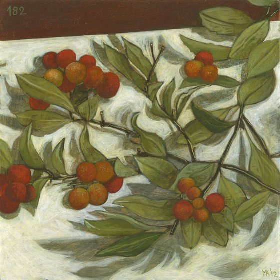 Still life with red berries, DAY 182.